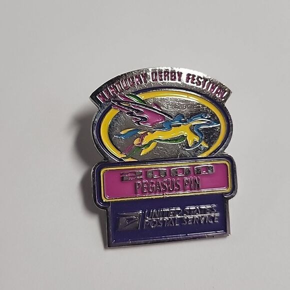 Kentucky Derby Festival 2000 Pegasus USPS Postal Service Lapel Pin Pinback - Picture 1 of 4